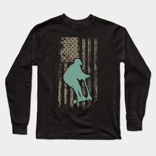 Awesome Patriotic USA Scooter Long Sleeve T-Shirt